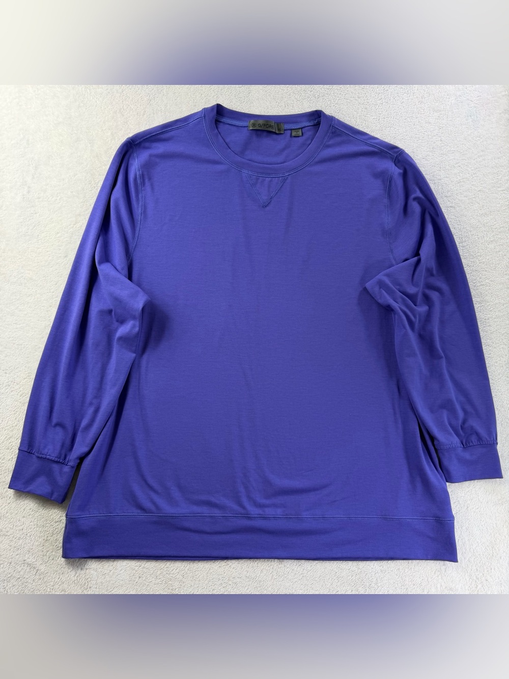 G/FORE Luxe Crew Neck Pullover XL Purple Golf Performance Stretch Sweatshirt